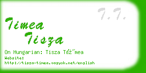 timea tisza business card